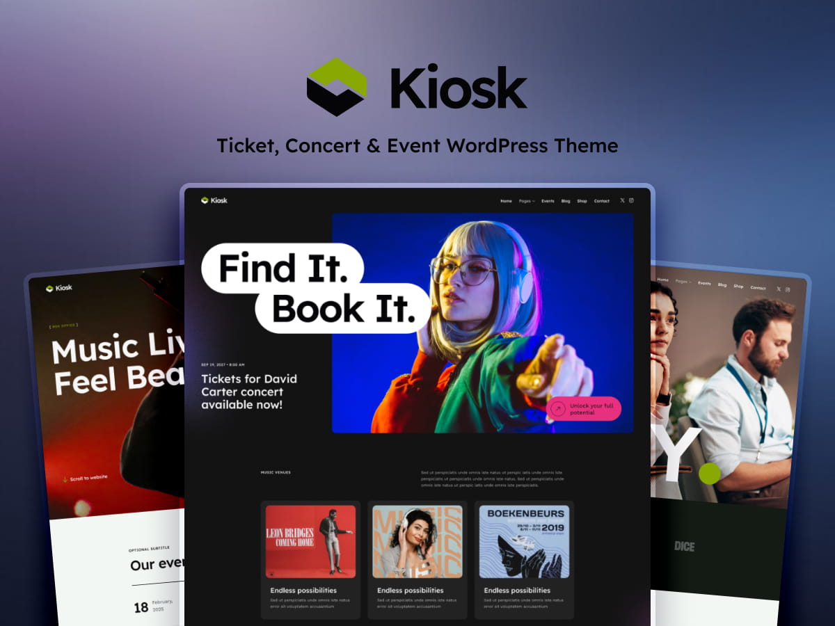 Kiosk - Ticket Concert Event WordPress Theme - ThemeREX